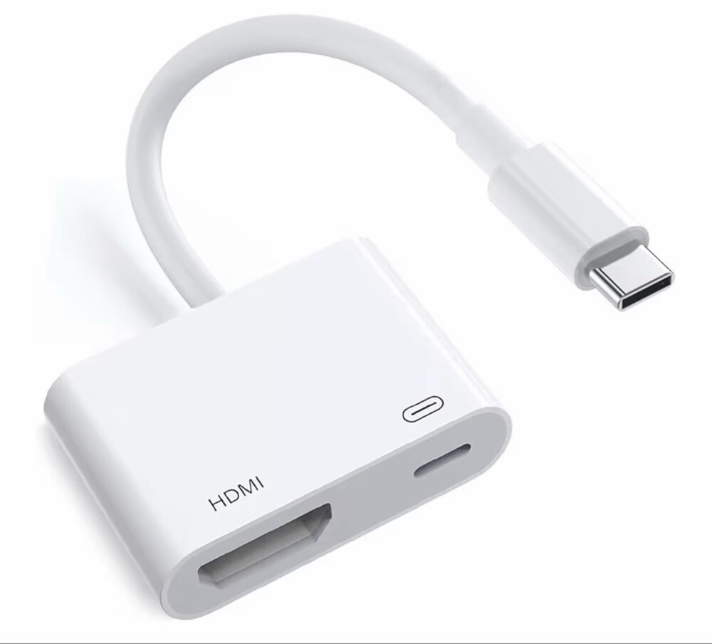 USB C to HDMI Adapter 4K 60Hz with 100W PD Charging for iPhone iPad Mac